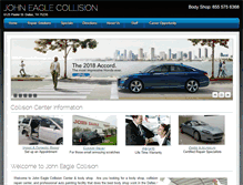 Tablet Screenshot of johneaglecollision.com